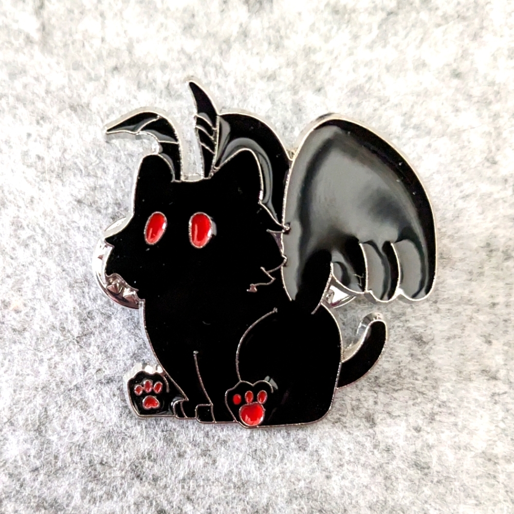Mothcat Pin - Gorgeous Large Pin - Halloween Brooch